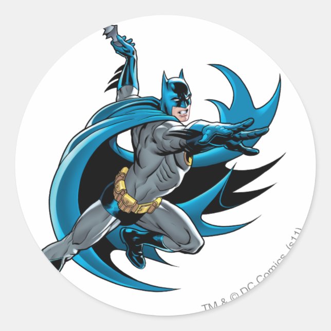 Batman Drehungen Runder Aufkleber (Vorderseite)