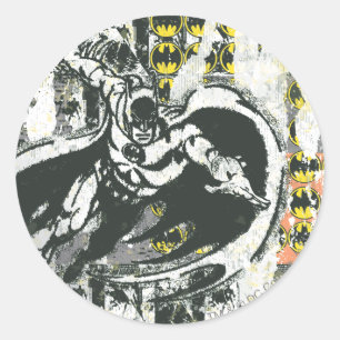 Batman - Erhebe dich Collage 1 Runder Aufkleber