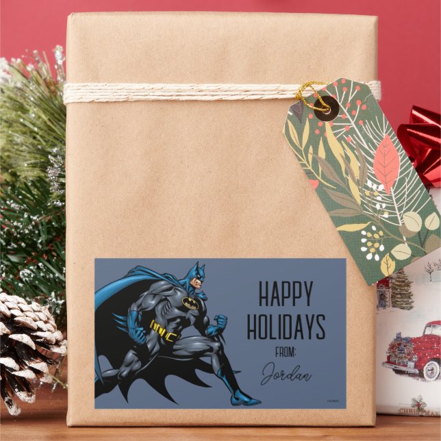 Batman Fists | Happy Holidays Rechteckiger Aufkleber (Feiertag)