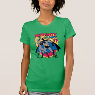 Batman Frau unter Mistletoe naughty oder Nice T-Shirt