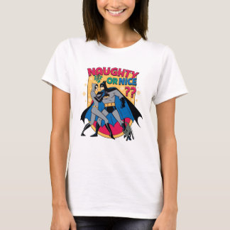 Batman | Frau unter Mistletoe naughty oder Nice T-Shirt
