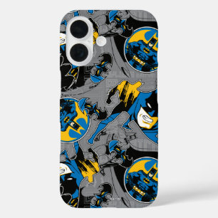 Batman Full Throttle Wurf Muster iPhone 16 Hülle