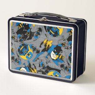 Batman Full Throttle Wurf Muster Metall Brotdose