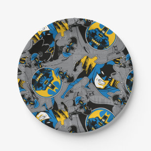 Batman Full Throttle Wurf Muster Pappteller
