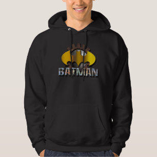 Batman   Gear Background Logo Hoodie