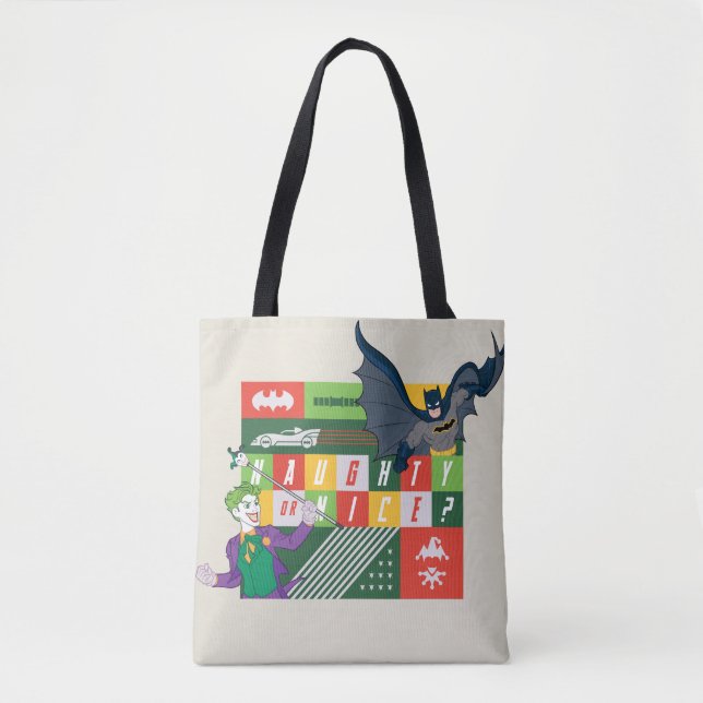 Batman gegen Joker "Naughty oder Nice" Tasche (Vorderseite)