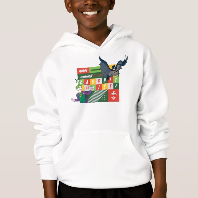 Batman gegen Joker "Naughty or Nice" Hoodie (Vorderseite)