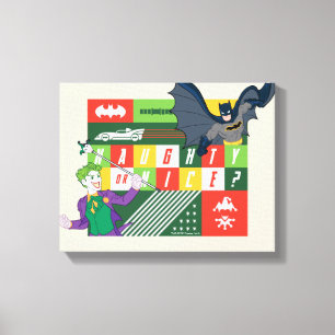 Batman gegen Joker "Naughty or Nice" Leinwanddruck