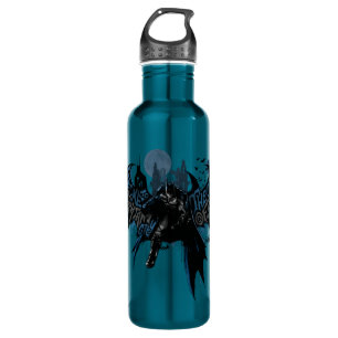 Batman-Gotham City Farben-Tropfen-Grafik Edelstahlflasche
