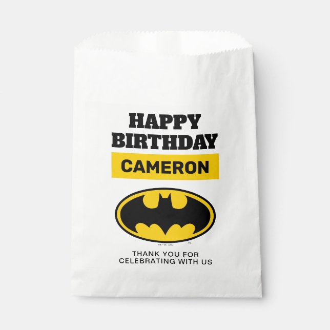 Batman | Gotham City Happy Birthday Geschenktütchen (Vorderseite)