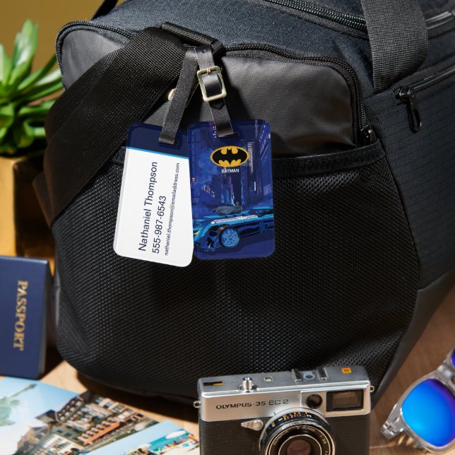 Batman Gotham City Night Patrol Gepäckanhänger (Vorderseite & Rückseite)