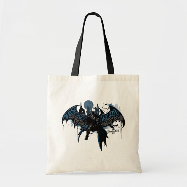 Batman Gotham City Paint Tropfen Graphic Tragetasche (Vorne)
