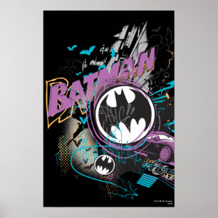 Batman Gotham Skyline Sketch Poster