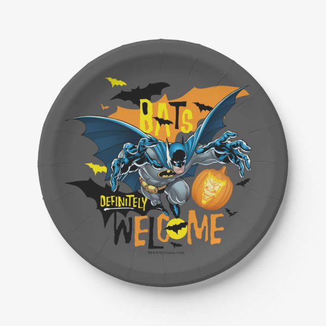Batman | Halloween-Inspiriertes Logo Pappteller (Vorderseite)