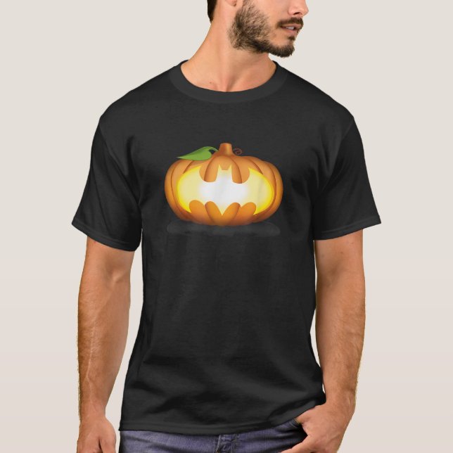 Batman Halloween Pumpkin Logo   T-Shirt (Vorderseite)