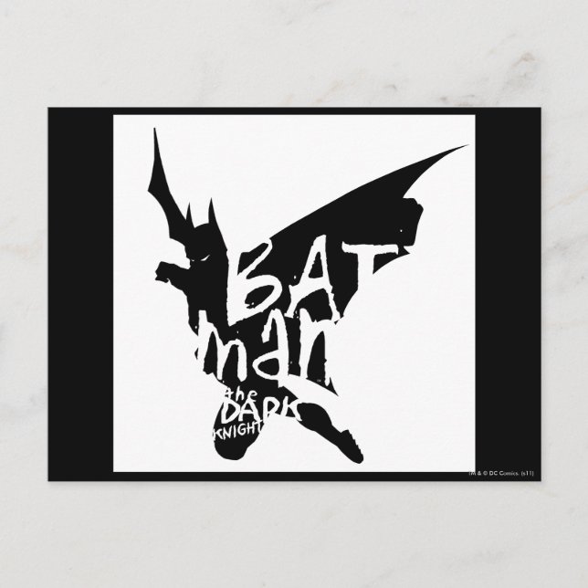 Batman Handwriting Postkarte (Vorderseite)
