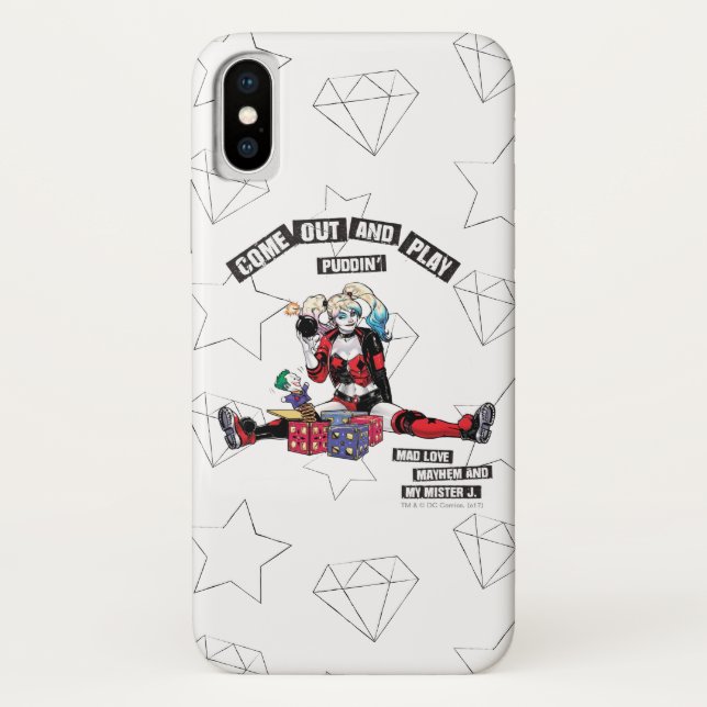 Batman | Harley Quinn "Come out and Play Puddin" Case-Mate iPhone Hülle (Rückseite)