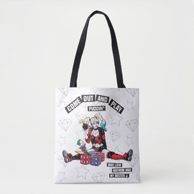 Batman | Harley Quinn "Come out and Play Puddin" Tasche (Vorderseite)