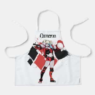 Batman   Harley Quinn Hearts & Diamonds Splatter Schürze