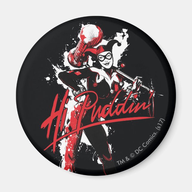 Batman | Harley Quinn "Hi Puddin' Ink Art Magnet (Vorne)