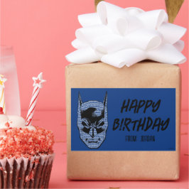 Batman Head Mantra | Happy Holidays Rechteckiger Aufkleber