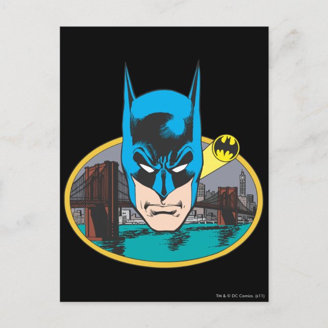Batman Head Postkarte (Vorderseite)