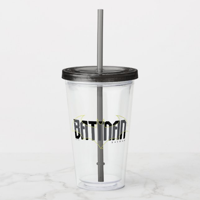 Batman Hi-Tech Name Graphic Acryltrinkbecher (Vorderseite)