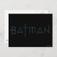 Batman in stylischem Schriftart Postkarte (Vorne/Hinten)