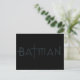 Batman in stylischem Schriftart Postkarte (Stehend Vorderseite)
