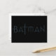 Batman in stylischem Schriftart Postkarte (Vorderseite/Rückseite Beispiel)