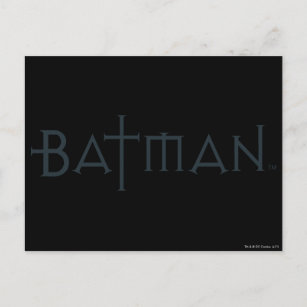 Batman in stylischem Schriftart Postkarte