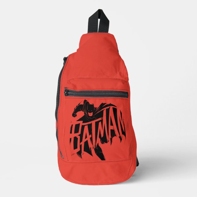 Batman Ink Brush Name Crossbody Bag (Vorderseite)
