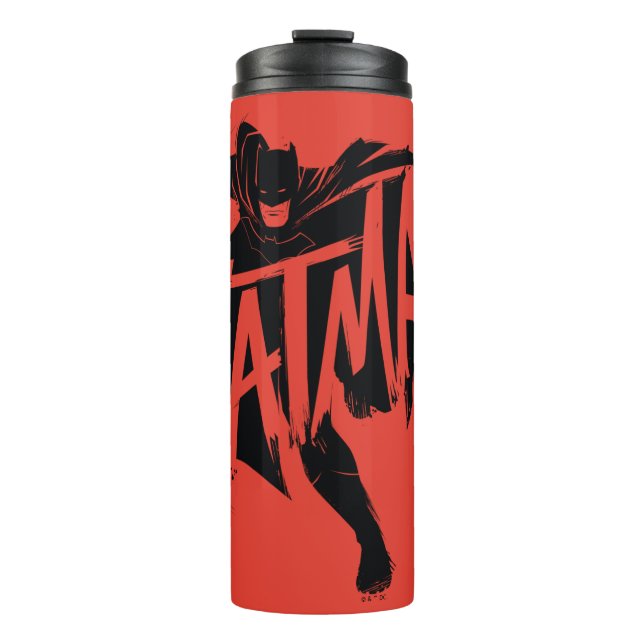 Batman Ink Brush Name Thermosbecher (Vorderseite)