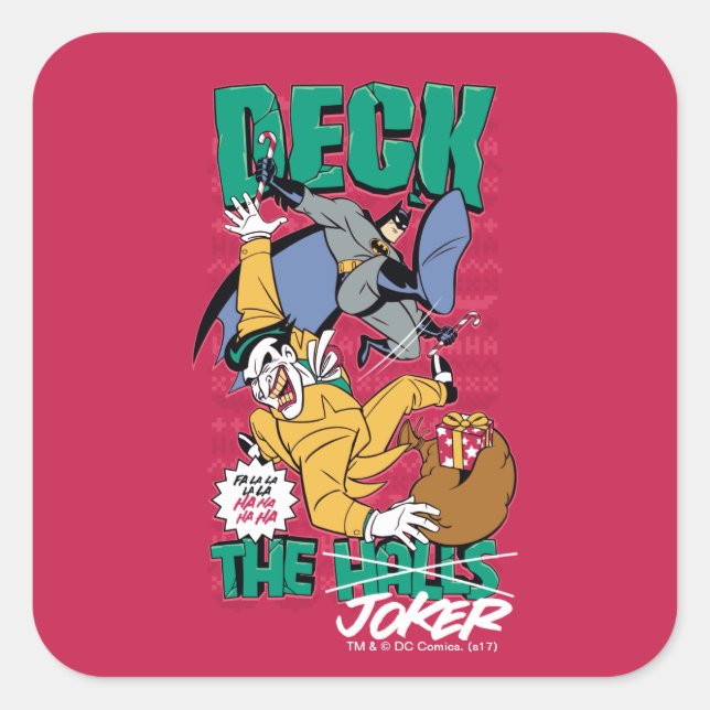 Batman | JOKER Quadratischer Aufkleber (Vorderseite)