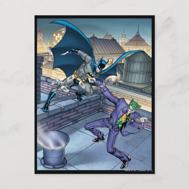 Batman & Joker - Schlacht Postkarte (Vorderseite)