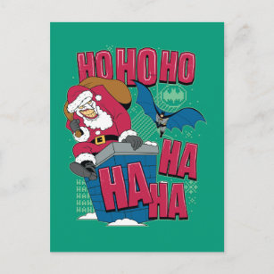 Batman   Joker Weihnachtsmann Klettersteig Kletter Feiertagspostkarte
