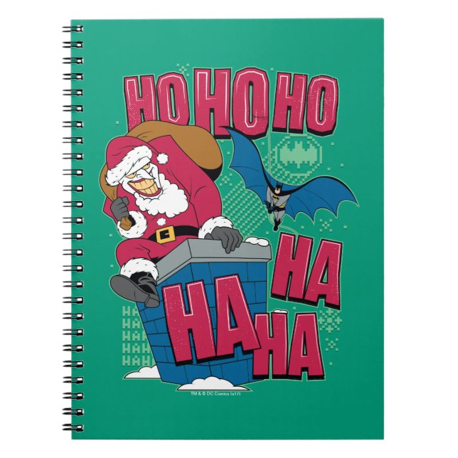 Batman | Joker Weihnachtsmann Klettersteig Kletter Notizblock (Vorderseite)