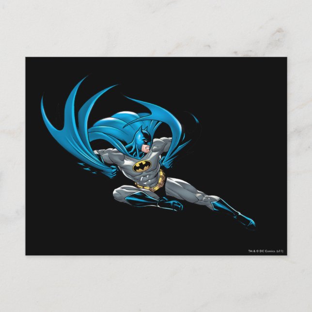 Batman kickt nach rechts postkarte (Vorderseite)