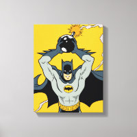 Batman läuft mit Bombe