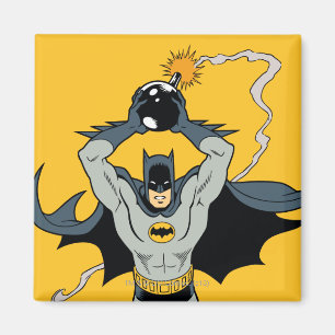 Batman läuft mit Bombe Magnet
