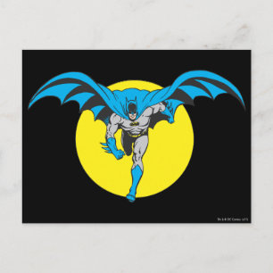 Batman läuft vorwärts postkarte