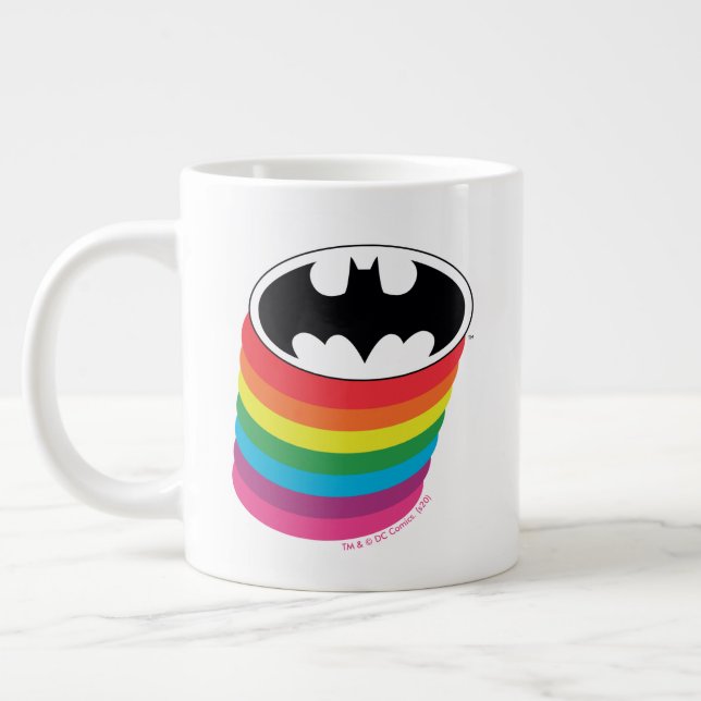 Batman-Layouts-Regenbogen-Logo Jumbo-Tasse (Links)