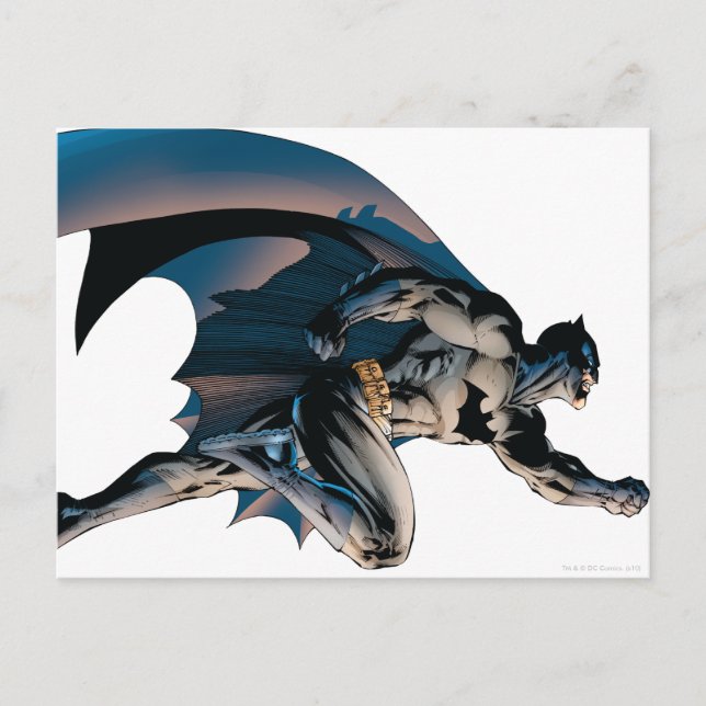 Batman Leaping Side View Postkarte (Vorderseite)