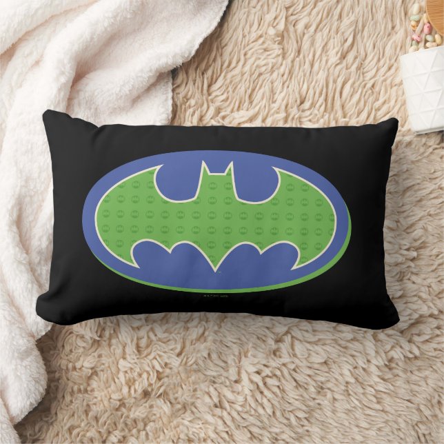 Batman | Lila und grünes Symbol Lendenkissen (Decke)
