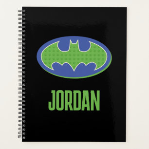 Batman   Lila und grünes Symbol Planer