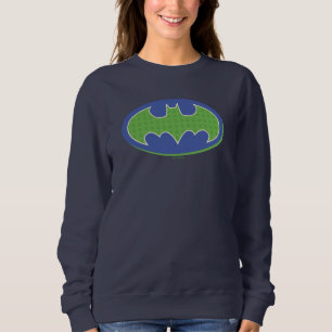 Batman   Lila und grünes Symbol Sweatshirt