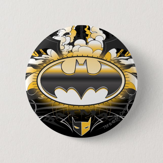 Batman-Logo mit Autos Button (Vorderseite)