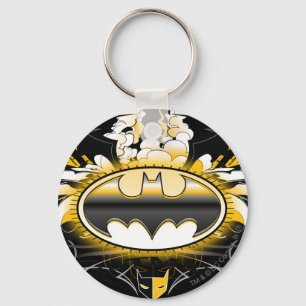 Batman-Logo mit Autos Schlüsselanhänger