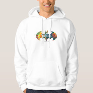 Batman Logo Neon/80er Graffiti Hoodie