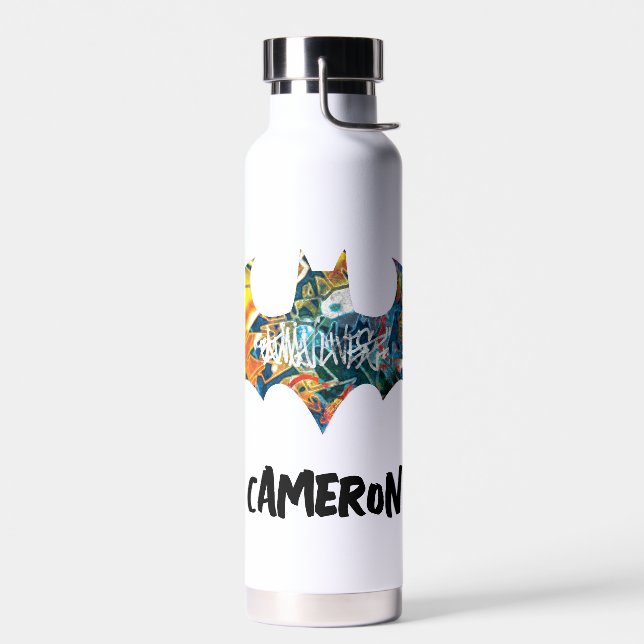 Batman Logo Neon 80's Graffiti Trinkflasche (Links)
